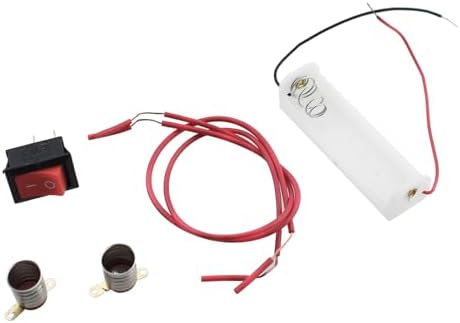 Circuit Experiment Small Light Bulb Kit Electricity Learning Kit Battery Box Lamp Holder Switch 1.5v Light Bulb Physics Assembly Science Equipment Closed Circuit Experiment Kit (Pack of 2) - Image 5