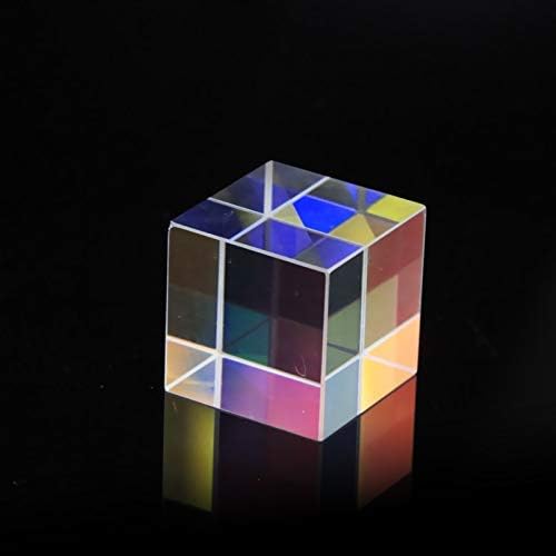 RGB Prism, Glass 6sides Bright Optical Glass Prism Cube Colorful Combiner Splitter for Physics and Decoration, 15mm - Image 7