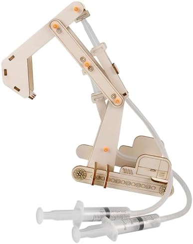 Wooden Hydraulic Excavator Assembly Set for Physics Education and Science Experiments with Safe Smooth Edged - Image 7