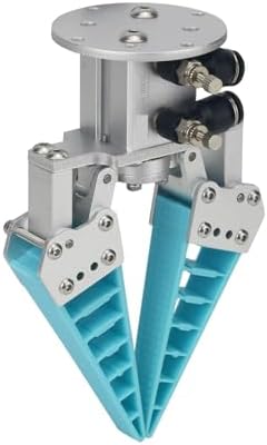 Pneumatic Single/Two/Three Finger Flexible Robot Claw Clamp, Bionic Hand Robotic Hand Fruit Sorting Soft Claw(B) by Unknown