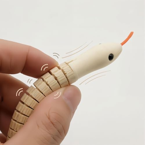 8-Piece Unfinished Wooden Snake Models, 12 in Flexible DIY Painting Crafts - Image 6