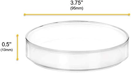 EISCO Polypropylene Petri Dishes with Lids - 95mm (3.75") Dish Diameter, 100mm (4") Lid Diameter, 13mm (0.5") Depth - Reusable Dishes - Image 3