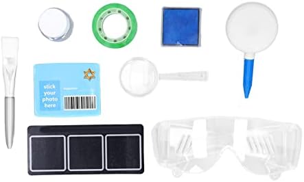 Kids Fingerprint Identification Set, Educational Science Experiment Kit for Children with Goggles Brush Magnifying Glass, Suitable for 8 Years Old - Image 7