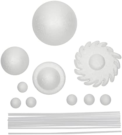 12-Piece 3D Solar System Model Kit - 12 Pcs White Foam Balls & Dowels - DIY Solar System Project & Kids Toys - Foam Planets to Paint & Painting Kit for Science Coloring Fun for Kids - Image 7