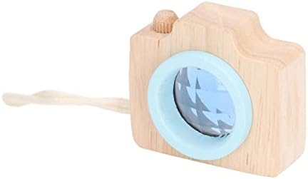 Toy Camera, Bee Eye Effect Prism Kaleidoscope Lens for Kids, Wooden Camera Toy with Small Size Portable Design for Toddlers Outdoor Play and Imagination Stimulation (Blue) - Image 7