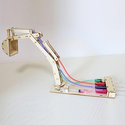 Hydraulic Shovel Model Educational Toy Rod for Kids Wooden DIY Toy for School Class Use - Image 7