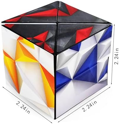 Magic Cube 2 in 1 Set Puzzle Brain Teasers Toy Geometric Brain Teaser Puzzles Geometry 3D Logic IQ Games Puzzle Cubes for Kids and Adults (Diamond) - Image 5