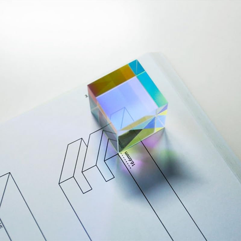 Huyhuyhuy 20mm Cubic Science Cube Optical Prisma Photography with Hexahedral Prism Home Decoration Prism Glass - Image 3