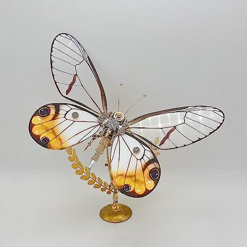 3D Metal Puzzle Steampunk Butterfly Model, DI YAssembly Mechanical Metal Golden Butterfly Model DIY Kits Gifts for Teens and Adults (150PCS+) - Image 7