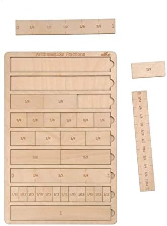 EKOPLAY’s Wooden Puzzles for Kids, 31 Piece Puzzle for School Kids, Learning Educational Toys Gifts for Boys Girls. Mathematical Puzzle Sets Arithmasticks Fractions Puzzle. Age 5+ Years. - Image 5