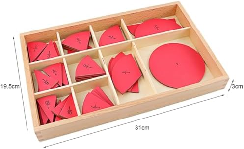 Kids Math Learn Toy Montessori Cut-Out Labeled Fraction Circles 1-10 & 11-20 Teaching Aids Children Math Fraction Education Toys Education Preschool (1-10) - Image 7