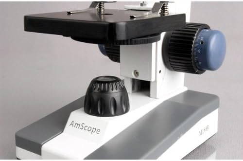 AmScope M150 Series Portable Monocular Student Compound Microscope - 40X-1000X Magnification - Comes with 50 Blank Slides, 100 Cover Slips & More