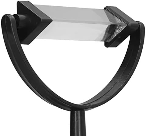 Optical Glass Triangular Prism with Stand 360 Degree Rotation Physics Light Spectrum Teaching Tool for Science Experiments Classroom Learning Black Plastic Bracket and Optical - Image 7