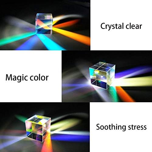 Generic Anhthushop Coloul Combiner Splitter Cross Dichroic Cube RGB Prism Optical Glass Triangular Prism for Teaching Light Spectrum Physics 20mm - Image 3