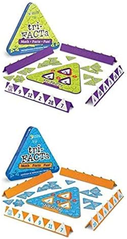 Learning Resources Tri-Facta Math Skill Bundle, Homeschool Supplies, Addition, Subtraction, Multiplcation, and Division Games, Ages 8+ by Unknown