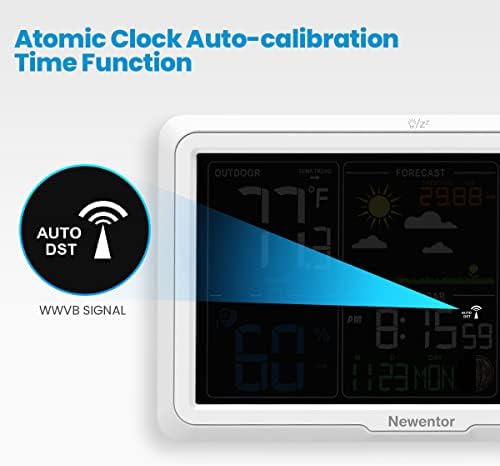 Newentor Weather Station Wireless Indoor Outdoor, White, 1 Sensor - Image 6