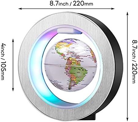 Levitation Floating Globe 4inch Rotating Magnetic Mysteriously Suspended In Air World Map Home Decoration Crafts Fashion Holiday Gifts (White) - Image 7