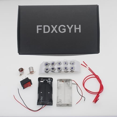 FDXGYH 1 Pack Electrical Circuit Experiment Kit DIY Circuit Experiment Small Bulb Lights up Kit Battery Box Lamp Holder Switch for Home School Educational Kit (2.5V) - Image 3