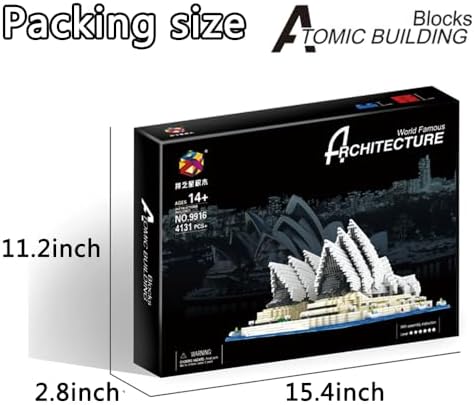 Micro Mini Blocks Sydney Opera House Micro Block Building Model Set Famous Architectural Toys Gifts for Kid and Adult 4131PCS - Image 6