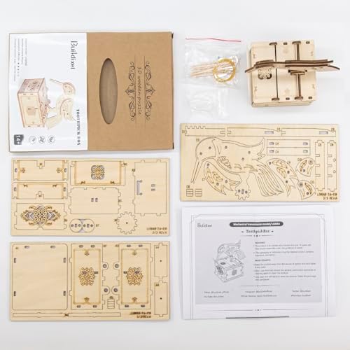 3D Wooden Puzzles for Adults,Wooden Toothpick for Child and Adult,Model Building Kit,Educational Brain Teaser,Unique Gift for Kids and Friends on Birthday and Christmas Day - Image 7