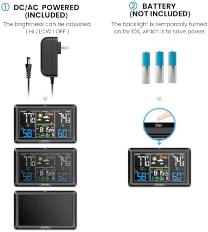 Newentor Weather Station Wireless Indoor Outdoor, Black, 1 Sensor - Image 6