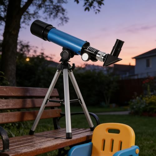 Xmas Stargazing Telescope for Beginners High Powered Blue Refractor - Image 7