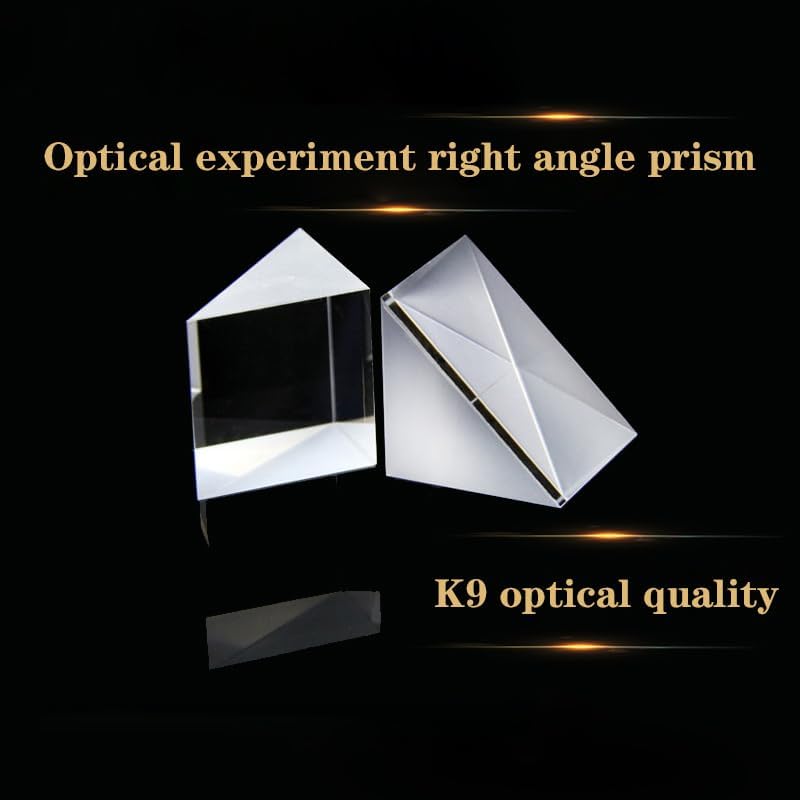 Generic Anhthushop 2x2x2MM Right Angle Prism Crystal Optical Glass Trianguglar Glass Prism Spectroscope Physics Teaching Experiment - Image 3