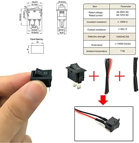 EUDAX 6 Set Rectangular Mini Electric 1.5-3V 24000RPM DC Motor with 84 Pcs Plastic Gears,Electronic Wire, 2 x AA Battery Holder,Boat Rocker Switch,Shaft Propeller for DIY Science Projects - Image 7