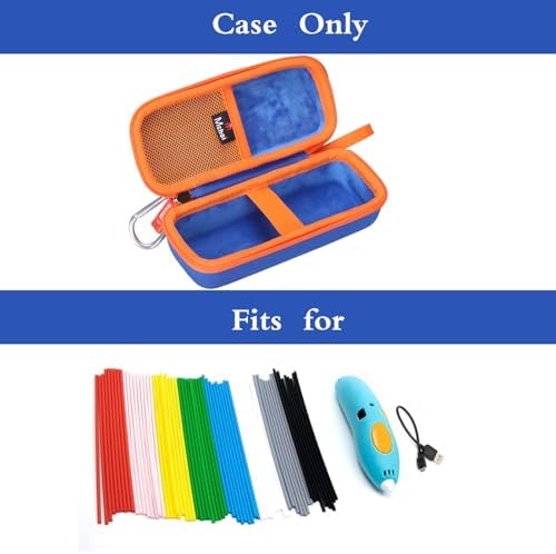 Mchoi 3D Printing Pen Case for 3Doodler Start+ Essentials 3D Printing Pen for Kids, Shockproof Travel Storage Pen Refills Bag for Boys & Girls, Case Only (Orange) - Image 7