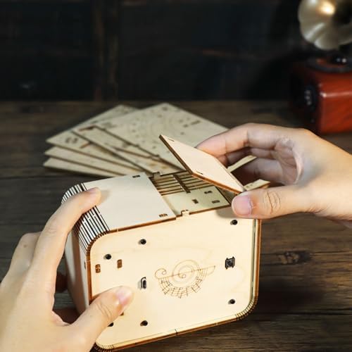 Handcrafted 3D Wooden Puzzle Kit – Castle-Themed DIY Assembly Model with Built-in Melody Night Light for Adults and Hobbyists - Image 6