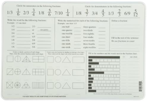 Painless Learning Fractions Placemat, 12 x 17 1/2 inches - Image 2