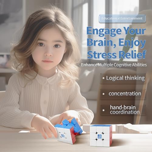 Moyu Meilong 2M 2x2 Magnetic Speed Cube, Adjustable Elasticity Magnetic Cube with Stickerless Shape Moves Quickly and Smoothly, Brain Teasers for Kids & Puzzle Boxes Classic Game - Image 6