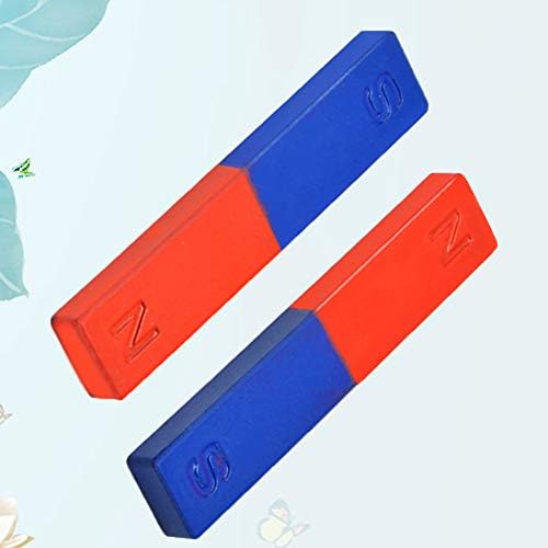 Cuteam Bar Magnet, 2Pcs/Set Physics Experiment Pole Teaching Tool Red Blue Painted N/S Bar Magnet - Image 6