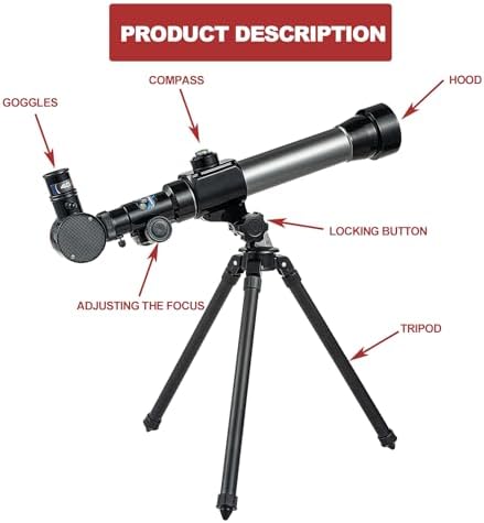 Ideal Swan Telescope for Kids 8-12 - Beginner Astronomy Spyglass Telescopic - Image 7