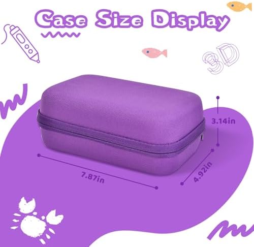 Hard Case Compatible with MYNT3D Super/Professional Printing 3D Pen, Purple - Image 7