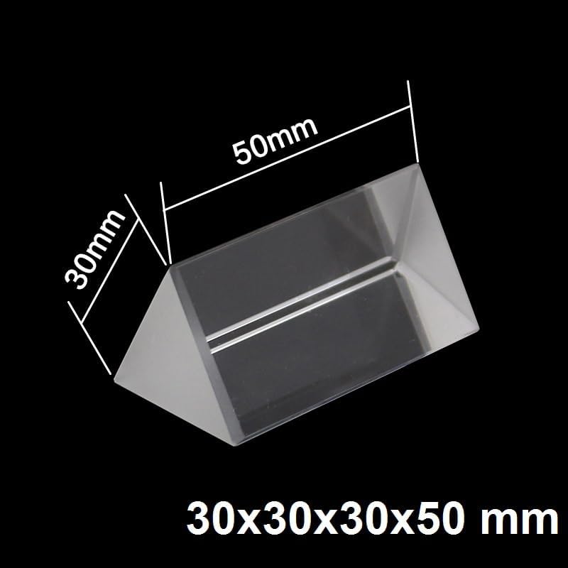Generic Xuanthang Optical Triangular Prism Physics Angle Refractor Light Spectrum Teaching Spectrum Rainbow Glass Prisms 50x30x30mm - Image 3