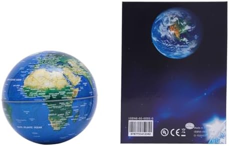 Magnetic Levitation Globe w/Book-Shaped Base, 6 Inch Rotating Geographic Globe with LED Light, Auto Rotation Suspended Floating World Map Night Light for Table Desk Decor Holiday Gift, Dark Blue - Image 7