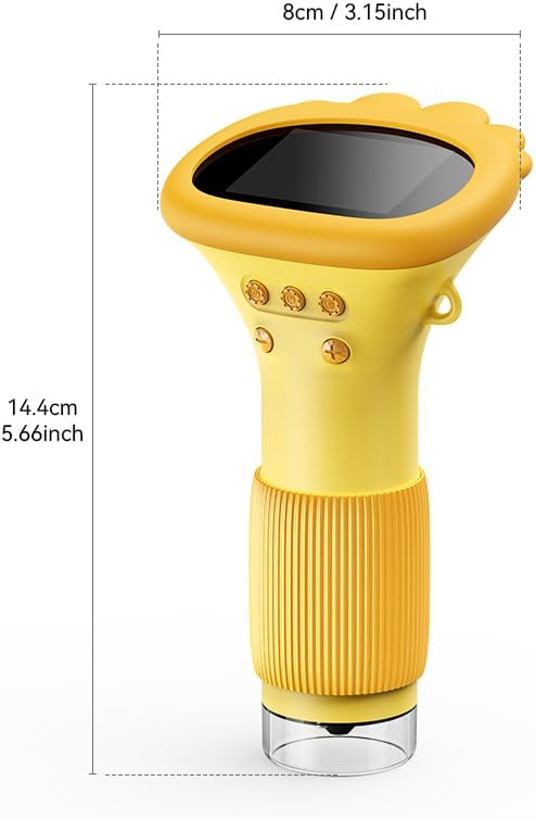Portable Digital Microscope for Kids, Pocket Handheld Microscope Camera with 2'' Inch Screen, Educational Science Christmas Birthday Gifts for Age 3 4 5 6 7 8 9 10 11 12 Girls Boys - Orange