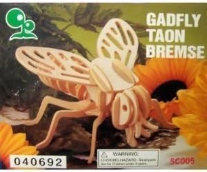 ABC Products" - Wooden 3-D ~ Insect Skelton - Balsa Wood - Assembling Kit (Flying Gadfly Model - Helps Kids Develop Coordination and Problem-Solving Skills) - Image 2