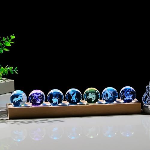 Qianwei 3D Crystal Ball Unicorn Gifts for Women Men - 7pcs Unicorn Decor Glass Figurines Statue Stuff for Room Decorations Birthday for Lovers Keepsake Paperweight - Image 7