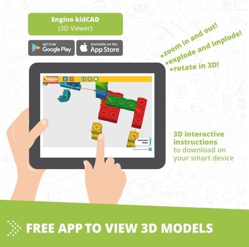 Engino STEAM Maker Junior- 10 Model Set, Stackable Building Blocks for Kids 4+, STEM Building Toys, Engineering Kit for Young Inventors, Educational Toys, Gift for Boys & Girls - Image 7