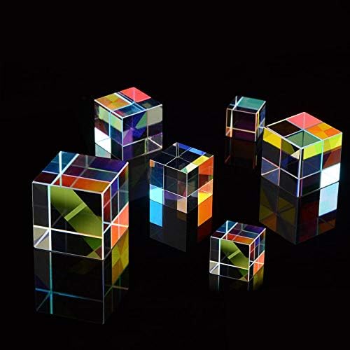GARPROVM 3 Pcs Optical Glass X-Cube Prism RGB Dispersion Prism Physics and Decoration Light Spectrum Educational Model Cute Small Size 10mm - Image 7