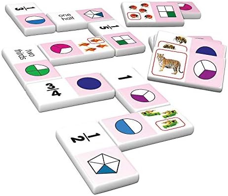 Fun Express Fraction Dominoes - 28 Pieces - Educational and Learning Activities for Kids by FunExpress