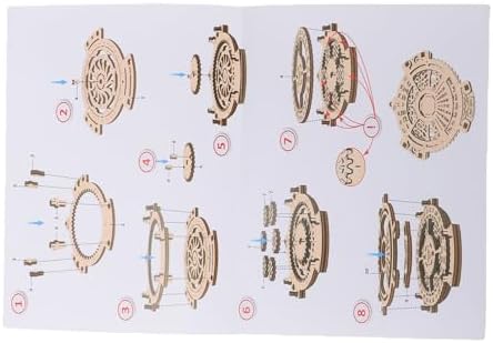 Generic Mechanical Calendar Model, Handcrafted Gear Driven Wooden Perpetual Calendar Puzzle with Interlocking Mortise Tenon Joints, for Desk Decor Educational Toy - Image 7
