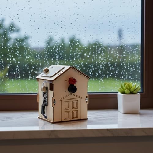 Wooden Rain Kit Science and Technology Learning Rain Alarm Model Experiment Educational Toy for School - Image 7