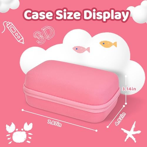 Hard Case Compatible with SCRIB3D P1/Advanced Printing 3D Pen, Pink - Image 7