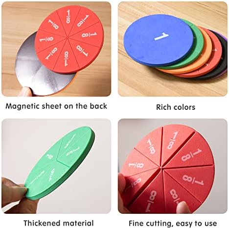 Magnetic Fraction Tiles Circles 51 pcs Fraction Bars Set - Image 7
