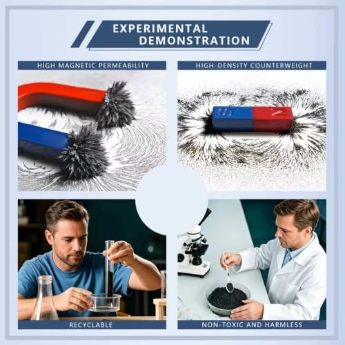 GOODTAKE Iron Filings, Iron Shavings, Iron Powder, Magnetic Powder, Iron Oxide Powder, Metal Shavings, Magnetic Sand Ideal for Science Experiments, Educational Projects Magnetic Studies (16 Ounces) - Image 7