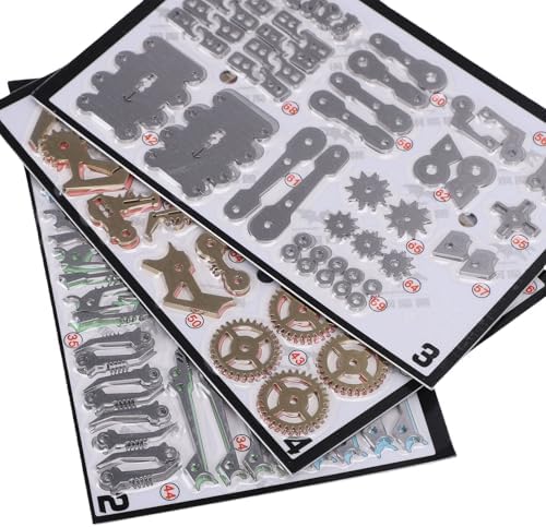 Jiawu 3D Metal Puzzles, STEM Educational DIY Kit with Mechanical Assembly Model Building Blocks for Kids Adults Featuring Cold Rolled Carbon Steel and Movable Joints (Gold) - Image 7