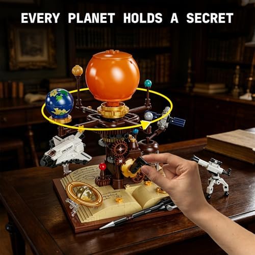 Spinning Solar System Building Block Set 672PCS Planetary Orbit Model - Image 7